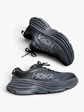 HOKA Bondi 8 Black Athletic Shoes